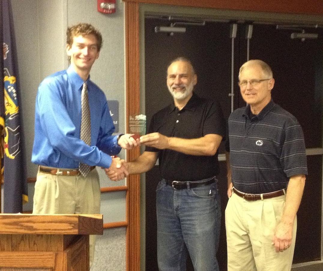 Elliot Killian receives Outstanding Bicycling Advocate award for Ferguson Township